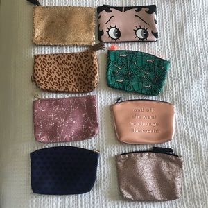 Ipsy cosmetic bags lot of 8